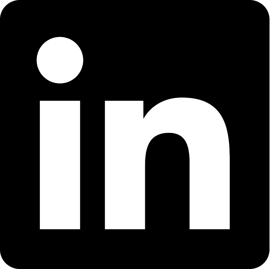 linkedin logo black png